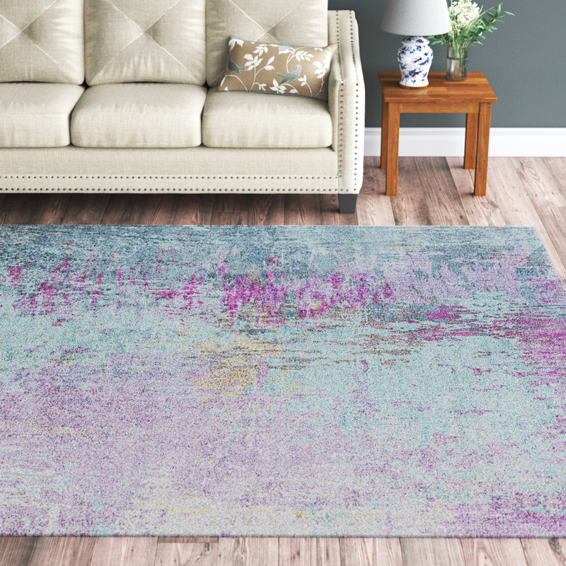 Wade Logan® Bevin Abstract Blue/Purple Area Rug & Reviews Wayfair